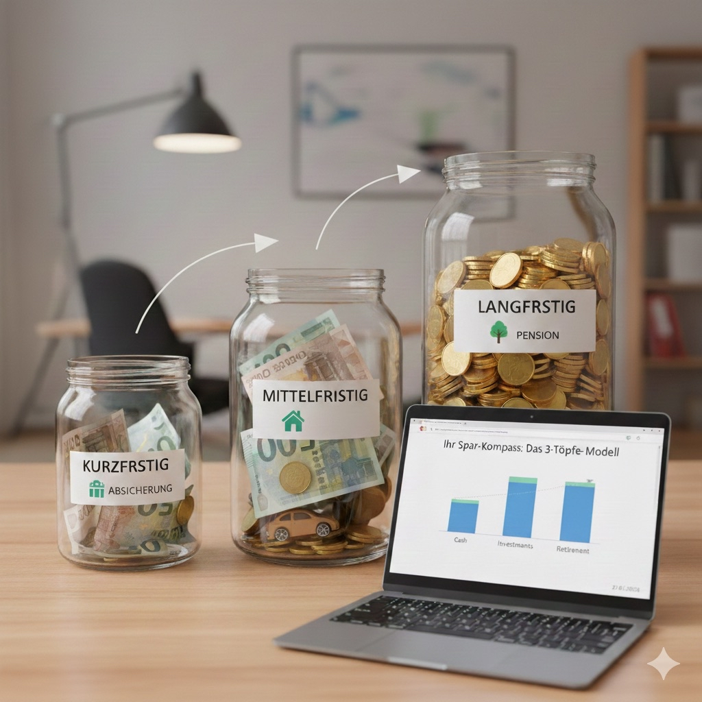 3-Topf-Modell – Sparformen visualisiert